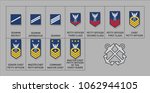Coast Guard Enlisted Rank Insignia - Isolated Vector Illustration
