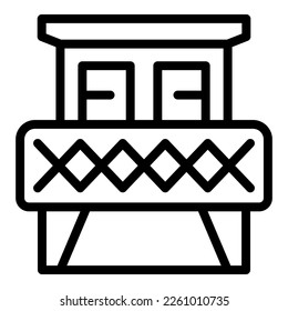 Coast guard icon outline vector. Sea rescue. Emergency boat