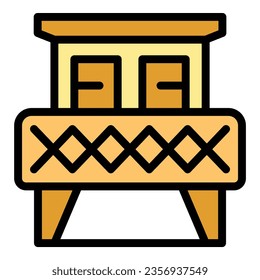 Coast guard icon outline vector. Sea rescue. Emergency boat color flat