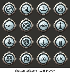Coast Guard icon set for web sites and user interface