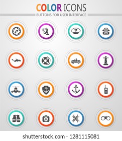 Coast Guard icon set for web sites and user interface