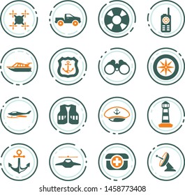 Coast Guard icon set for web sites and user interface