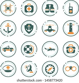 Coast Guard icon set for web sites and user interface