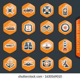 Coast Guard icon set for web sites and user interface