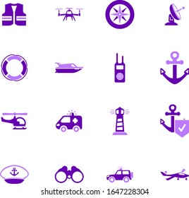 Coast Guard icon set for web sites and user interface
