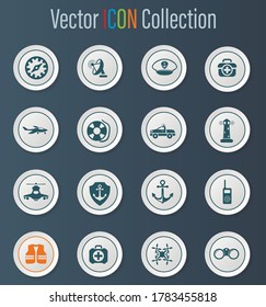 Coast Guard icon set for web sites and user interface