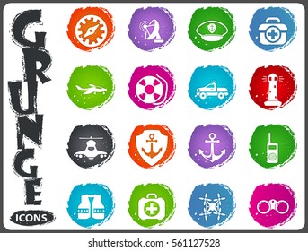 Coast Guard icon set for web sites and user interface
