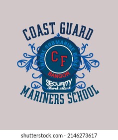 Emblema de la escuela de marines de guardacostas