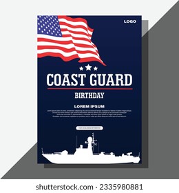 coast guard vector flyer background 3