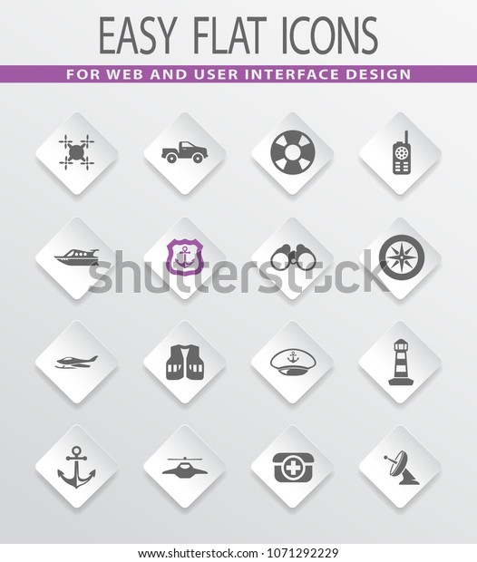 Coast Guard\
vector icons for user interface\
design