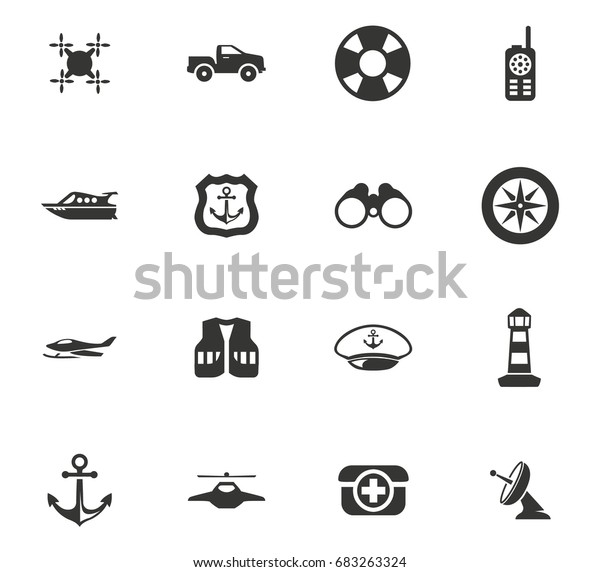 Coast Guard\
vector icons for user interface\
design
