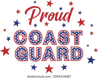 Coast Guard, Veteran, US Military, Patriotic, Veterans Day, Heroes, Honor, Memorial Day, Independence Day, Star and Strips, Badge, Vector, Silhouette, Logo