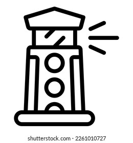 Coast lighthouse icon outline vector. Emergency guard. Sea rescue