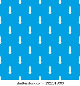 Coast lighthouse pattern vector seamless blue repeat for any use