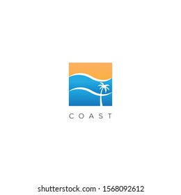 Coast logo icon vector art.