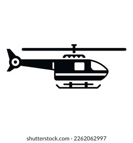 Coast rescue helicopter icon simple vector. Sea guard. Aerial safety