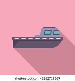 Küstenrettungsschiff Symbol flacher Vektorgrafik. Seeschifffahrt suchen. Lebensmeer