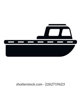 Coast rescue ship icon simple vector. Search maritime. Life sea