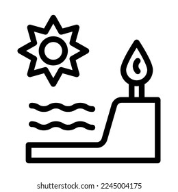 Coast Vector Line Icon Design