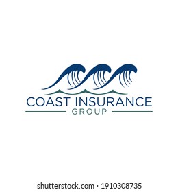 coast wave logo design eps
