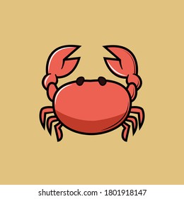 Coastal Crab Vector Images for icon and sticker