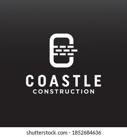 coastal home construction logo design