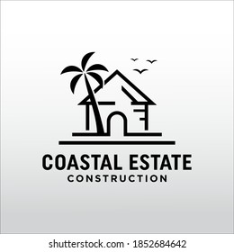 Coastal Home Construction Logo Design