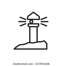 coastal lighthouse vector icon