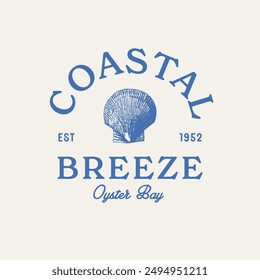 Coastal Nautical Shell Vector Graphic