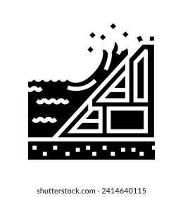 coastal power tidal power glyph icon vector. coastal power tidal power sign. isolated symbol illustration