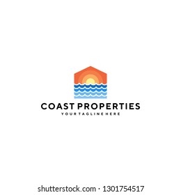 Coastal Properties Logo Template