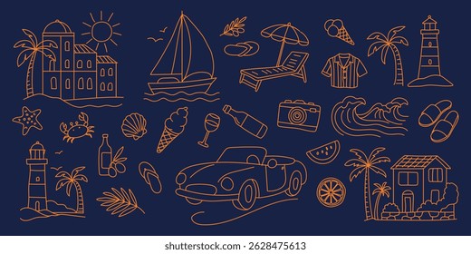 Coastal set, sun, sand and sea