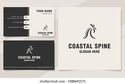 Coastal spine logo template monogram style