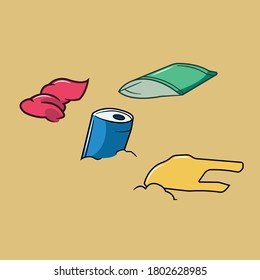 Coastal Waste Image vector  for Illustration 