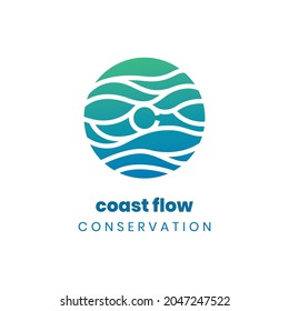 Coastal Water Flow Conservation Logo