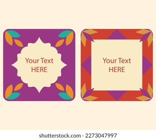 Coaster designing Vector. Design Layout Messages Moden abstract designs