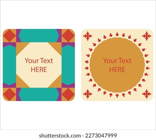 Coaster designing Vector. Design Layout Messages Moden abstract designs