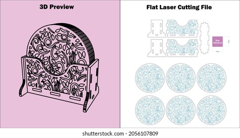 Coaster and Holder
this is an incredible Coaster and Holder which can be used for all 3mm material thicknesses and is a good idea for decoration. 