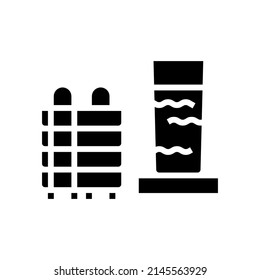 coasters for drinks glyph icon vector. coasters for drinks sign. isolated contour symbol black illustration