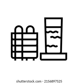 coasters for drinks line icon vector. coasters for drinks sign. isolated contour symbol black illustration