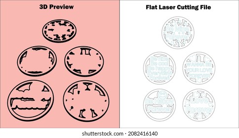 Coasters
this is these are five incredible coasters that can be used for all 3mm material thicknesses.