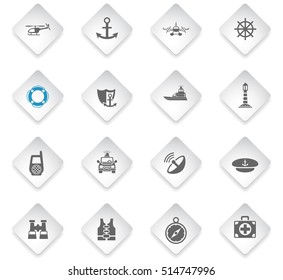 coastguard flat web icons for user interface design