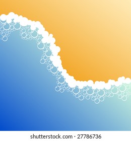 Küsten mit Schaum. Vektorgrafik.