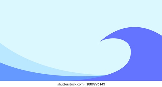 Coastline and Waves Illustration. Creative Background