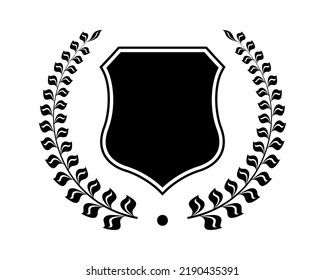 Coat of arm vector black color