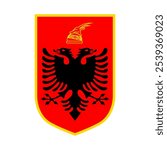 Coat of arms Albania. Vector illustration