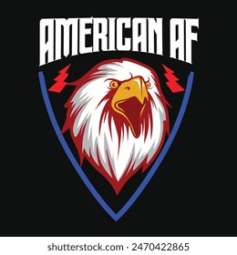 Coat of arms American Vector t shirt Design