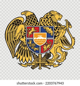 Download this stock vector: Russia official national flag and coat of arms,  asiatic and european country, vector illustration -…