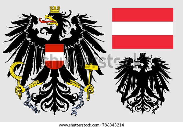 Coat Arms Austria Flag Stock Vector (Royalty Free) 786843214 | Shutterstock