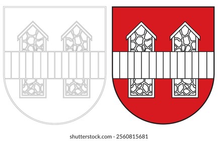 Coat Of Arms Of The Austrian Regional Capital City Of Innsbruck Vector Illustration
